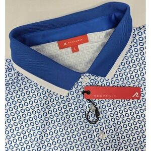Redvanly Shirt Mens L Devine Polo White Golf PUREpoly 4 Way Stretch Casual R2504